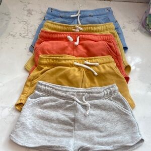 Colorful Kids' Drawstring Shorts Set (5 pairs)